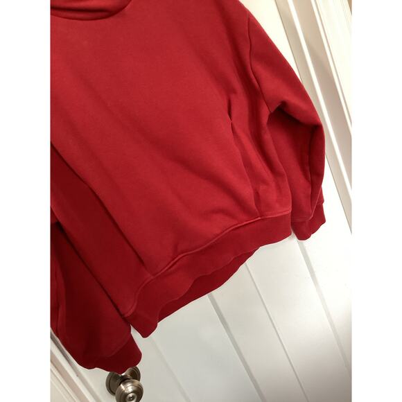 Athleta Women's Clover Berry Cozy Karma Hooded Sweatshirt Maroon Size Medium - Picture 6 of 11